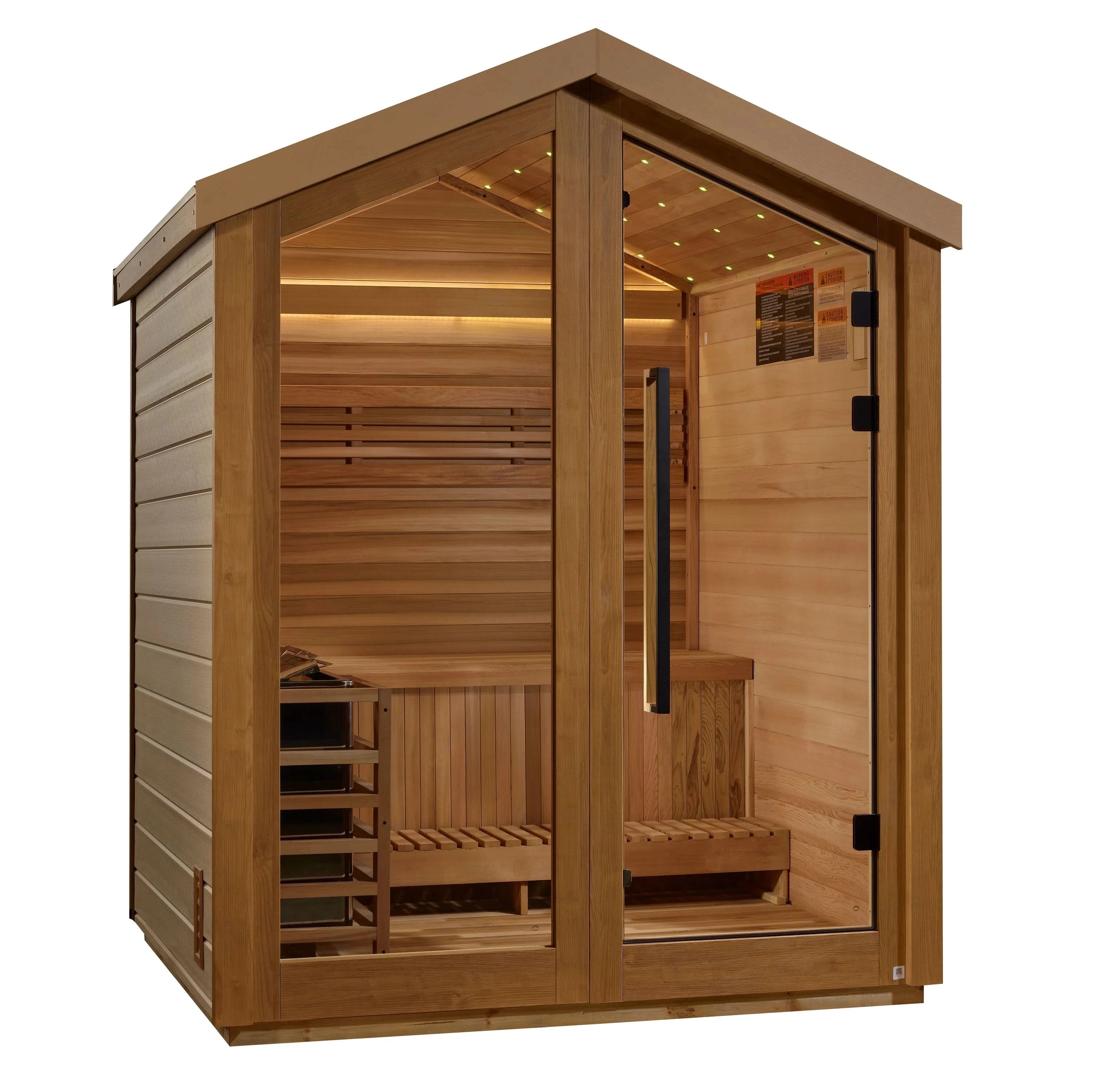 Golden Designs Saunas Golden Designs Savonlinna 3 Person Barn Outdoor Traditional Sauna (GDI-8503-01)