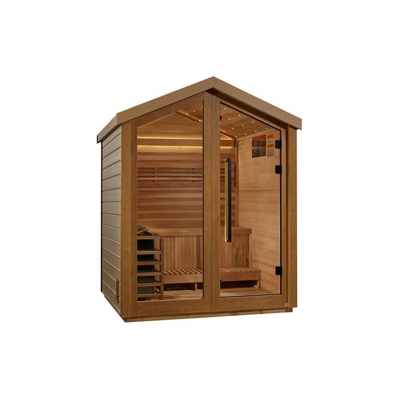 Golden Designs Saunas Golden Designs Savonlinna 3 Person Barn Outdoor Traditional Sauna (GDI-8503-01)