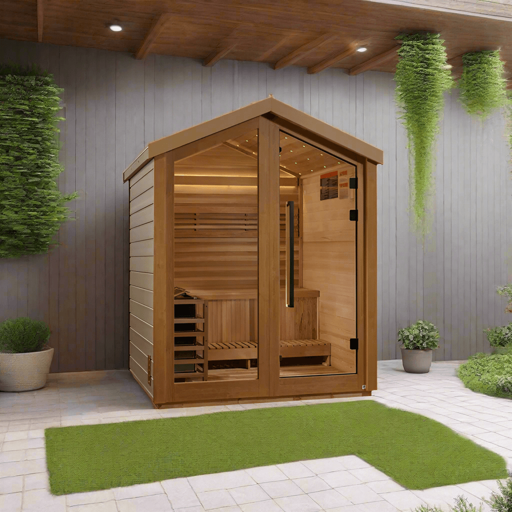 Golden Designs Saunas Golden Designs Savonlinna 3 Person Barn Outdoor Traditional Sauna (GDI-8503-01)