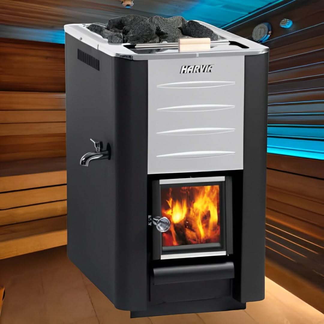 Harvia Heaters Harvia Pro 20 ES 24.1kW Wood Burning Sauna Stove with Water Tank