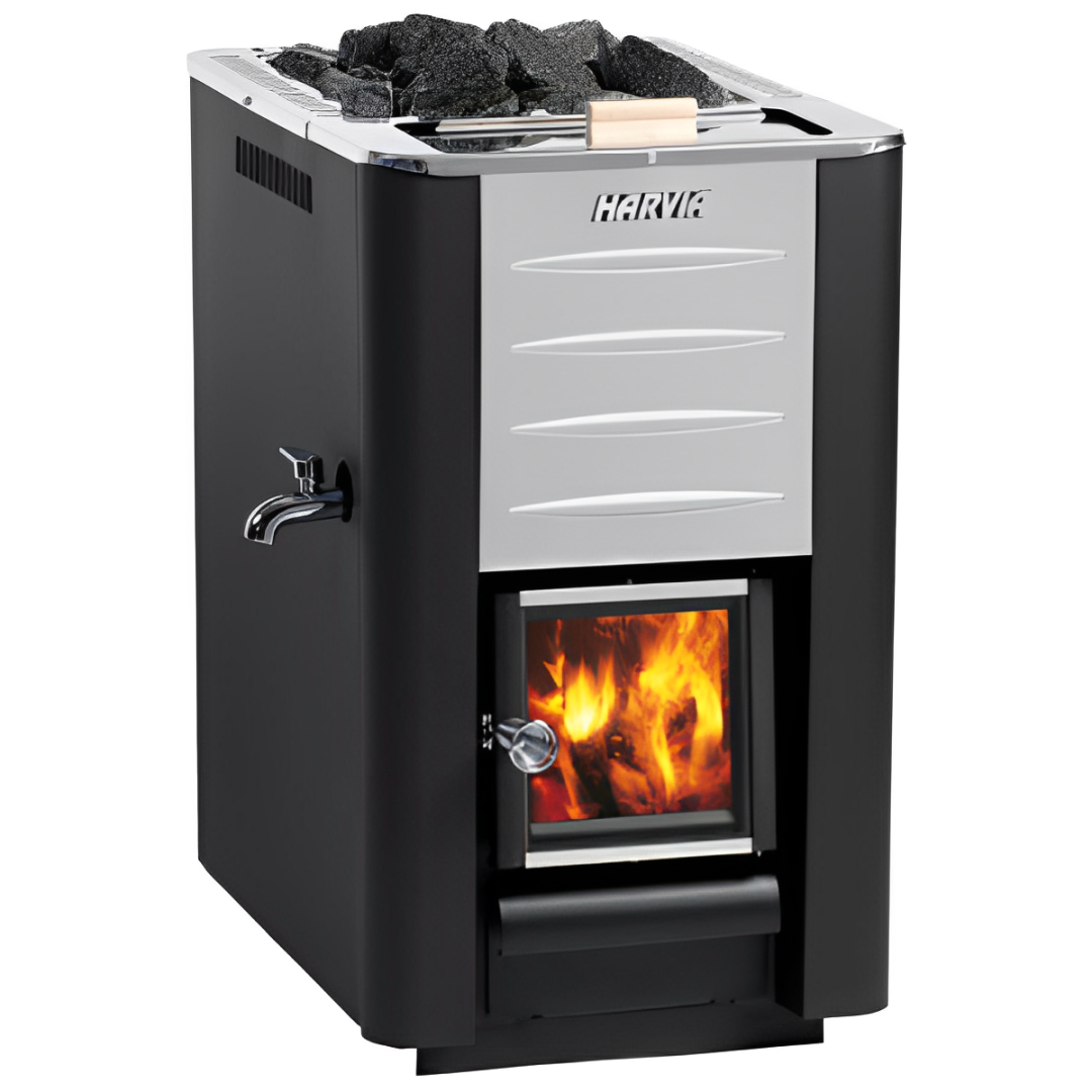 Harvia Heaters Harvia Pro 20 ES 24.1kW Wood Burning Sauna Stove with Water Tank