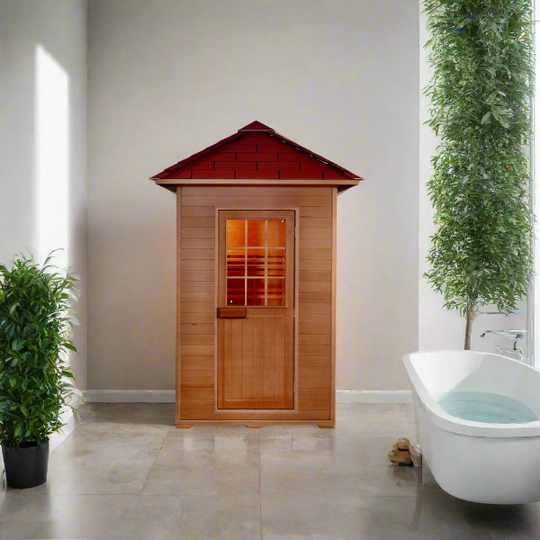 Sunray Saunas Sunray Eagle 2-Person Outdoor Traditional Sauna