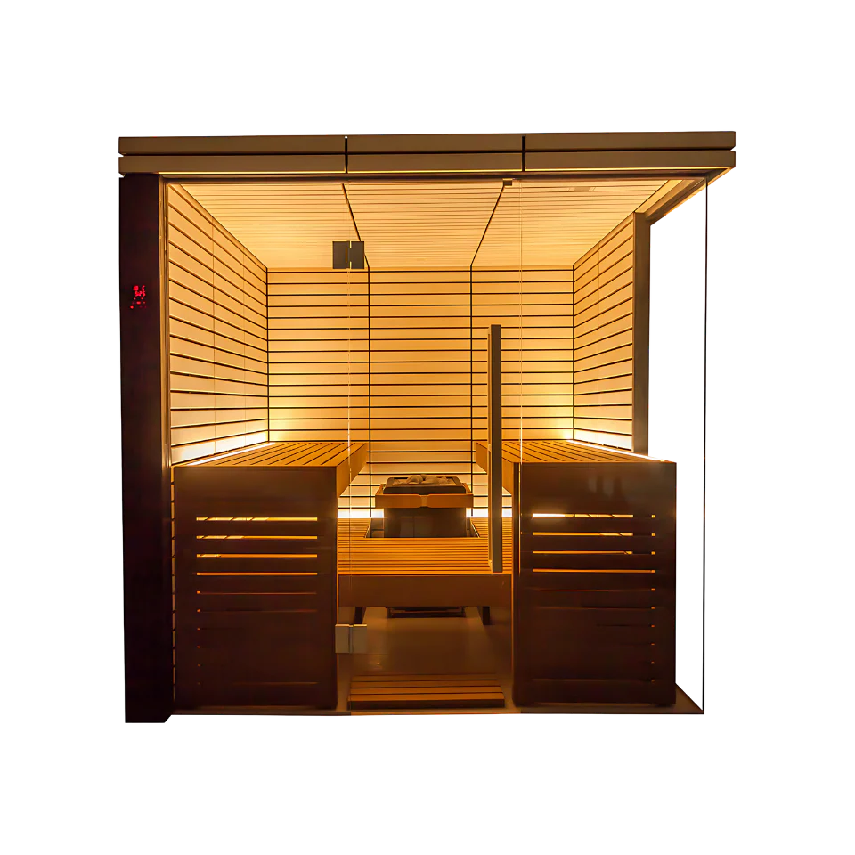 Almost Heaven Saunas Harvia Lindea View Indoor 4 Person Sauna Cabin - Large
