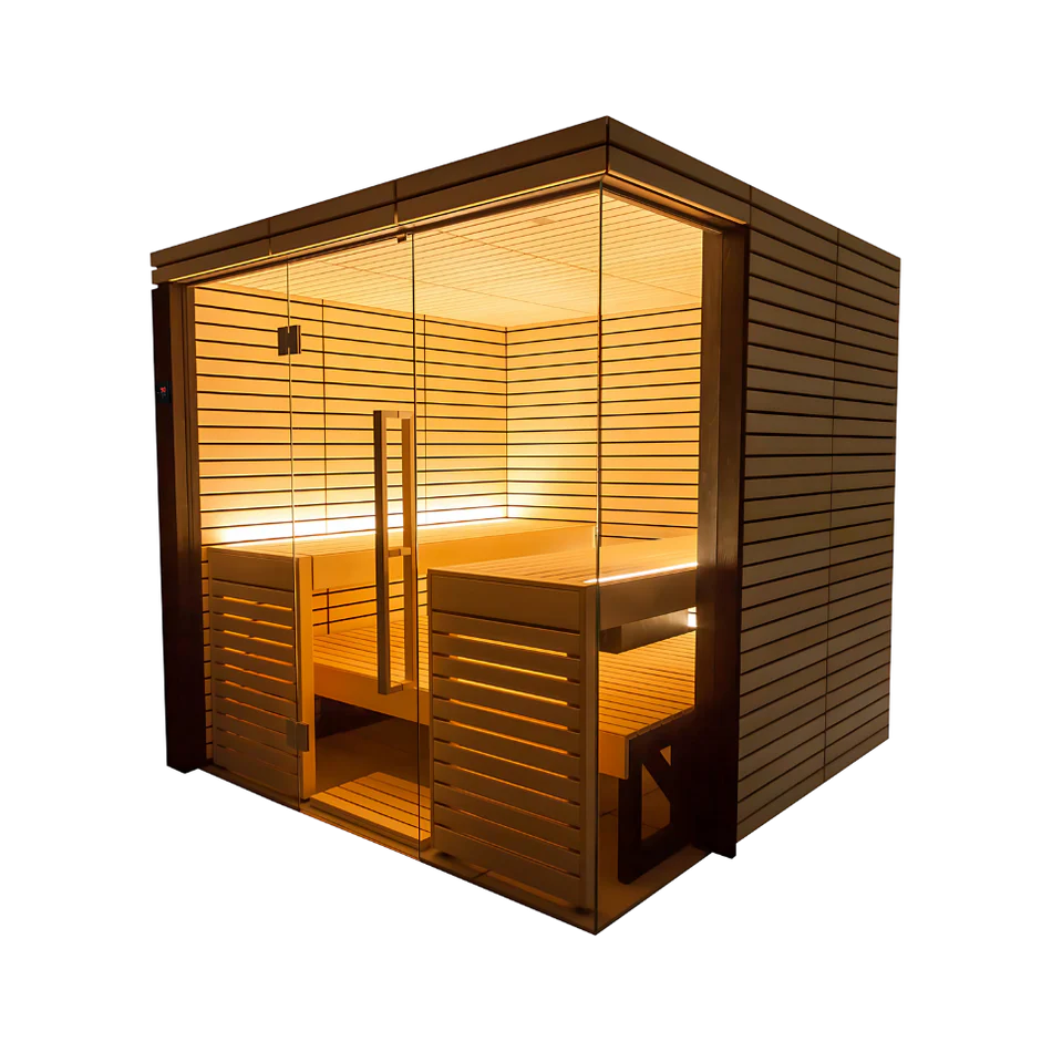 Almost Heaven Saunas Harvia Lindea View Indoor 4 Person Sauna Cabin - Large