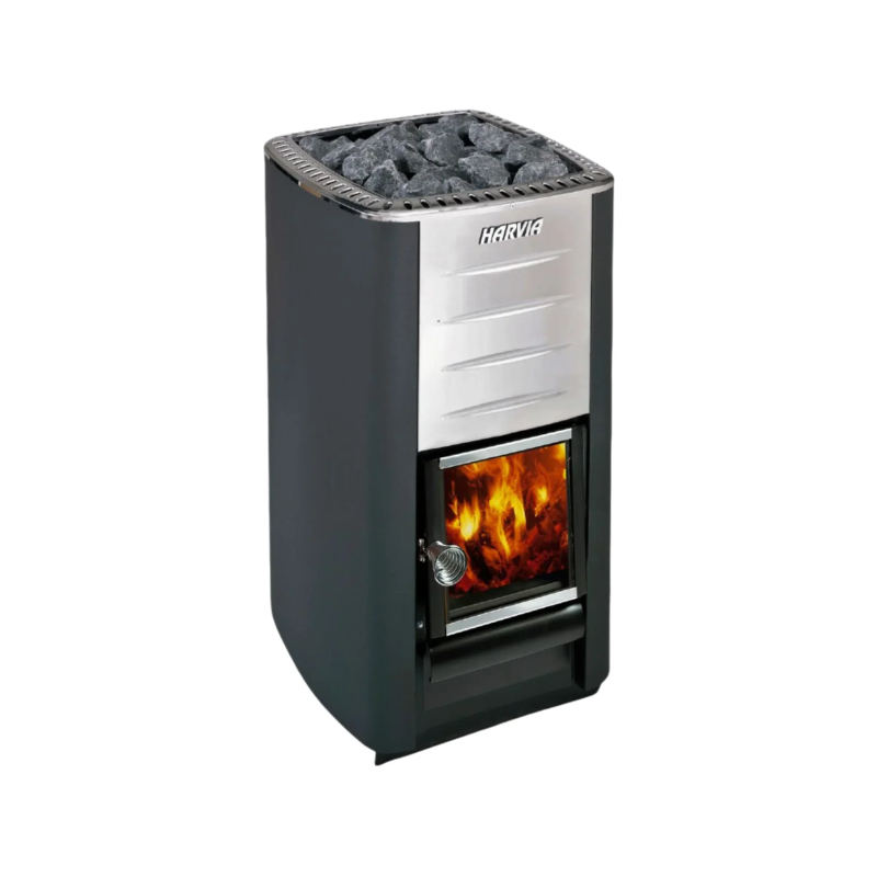 Harvia Heaters Harvia M3 Wood Burning Stove Kit - Stainless Steel