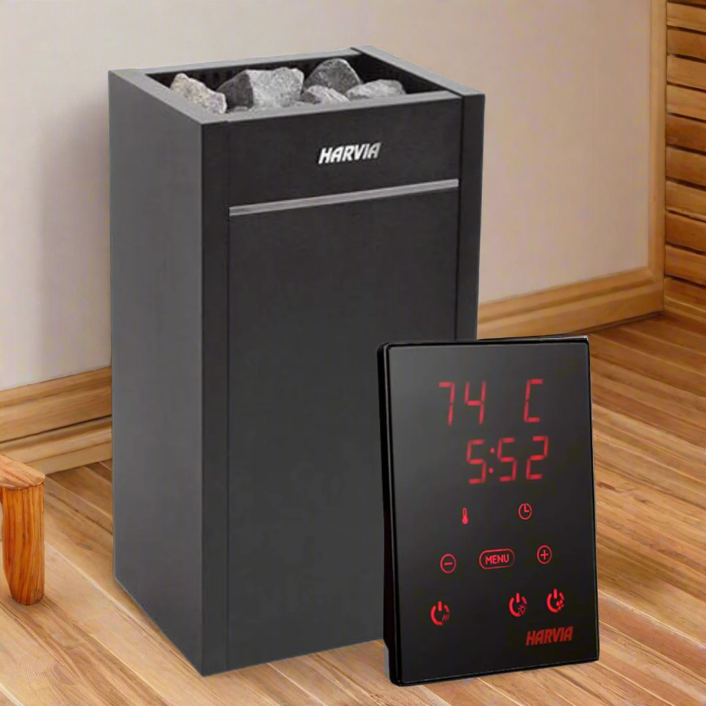 Harvia Heaters Harvia Virta HL80E 8kW Electric Sauna Heater with Xenio Digital Controller