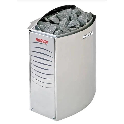 Harvia electric sauna heater filled with stones