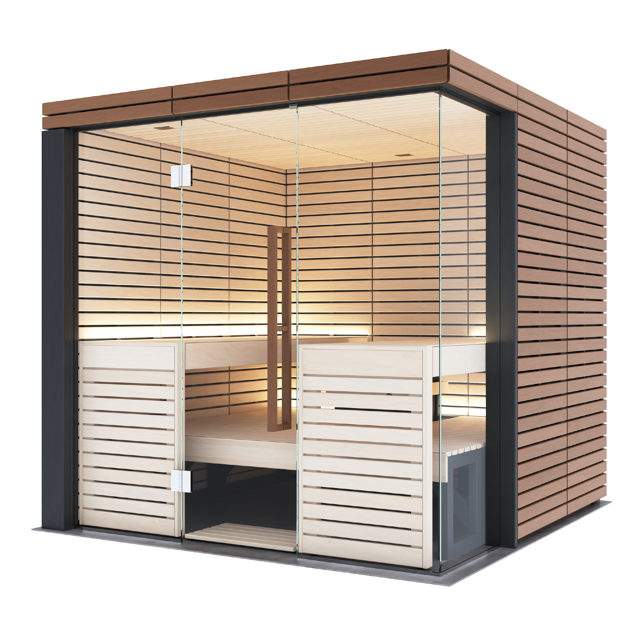 Almost Heaven Saunas Harvia Lindea View Indoor 4 Person Sauna Cabin - Large