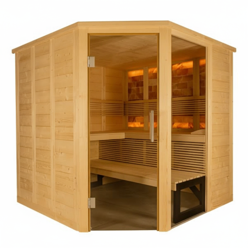 Almost Heaven Saunas Almost Heaven Indoor Himalaya Corner 6 Person Indoor Sauna