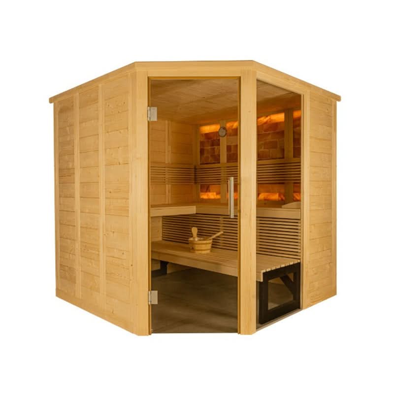 Almost Heaven Saunas Almost Heaven Indoor Himalaya Corner 6 Person Indoor Sauna