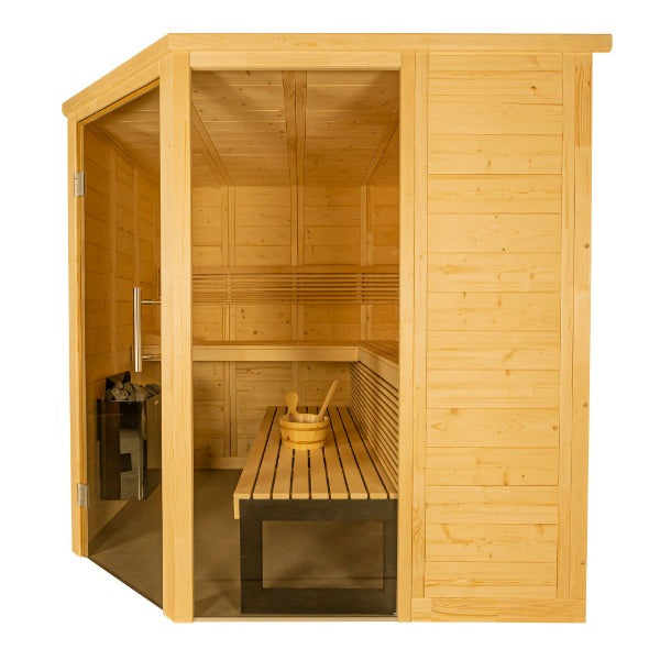 Almost Heaven Saunas Almost Heaven Indoor Himalaya Corner 6 Person Indoor Sauna