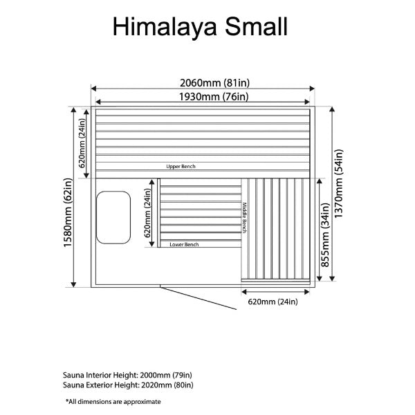 Almost Heaven Saunas Almost Heaven Himalaya 4 Person Indoor Sauna