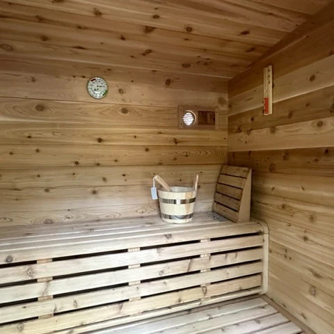 True North Saunas Saunas True North Canadian Made Quattro 4-5 Person Outdoor Traditional Cedar Cube Sauna