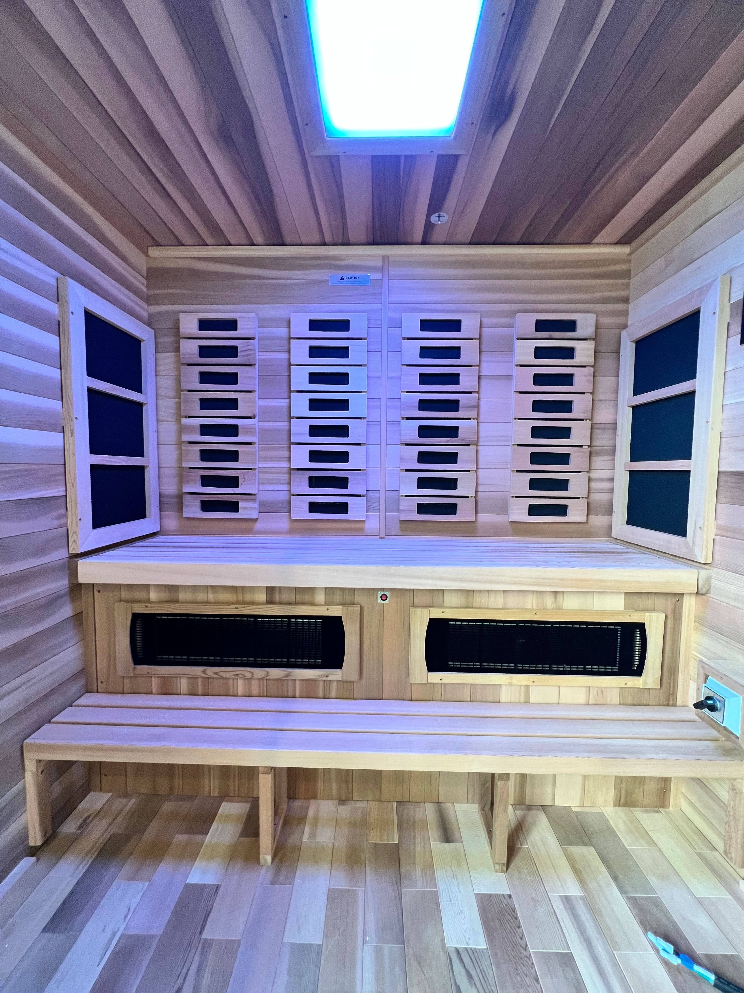 Golden Designs Saunas Golden Designs Karlstad 6 Person Outdoor-Indoor PureTech™ Hybrid Full Spectrum Sauna (GDI-8226-01)