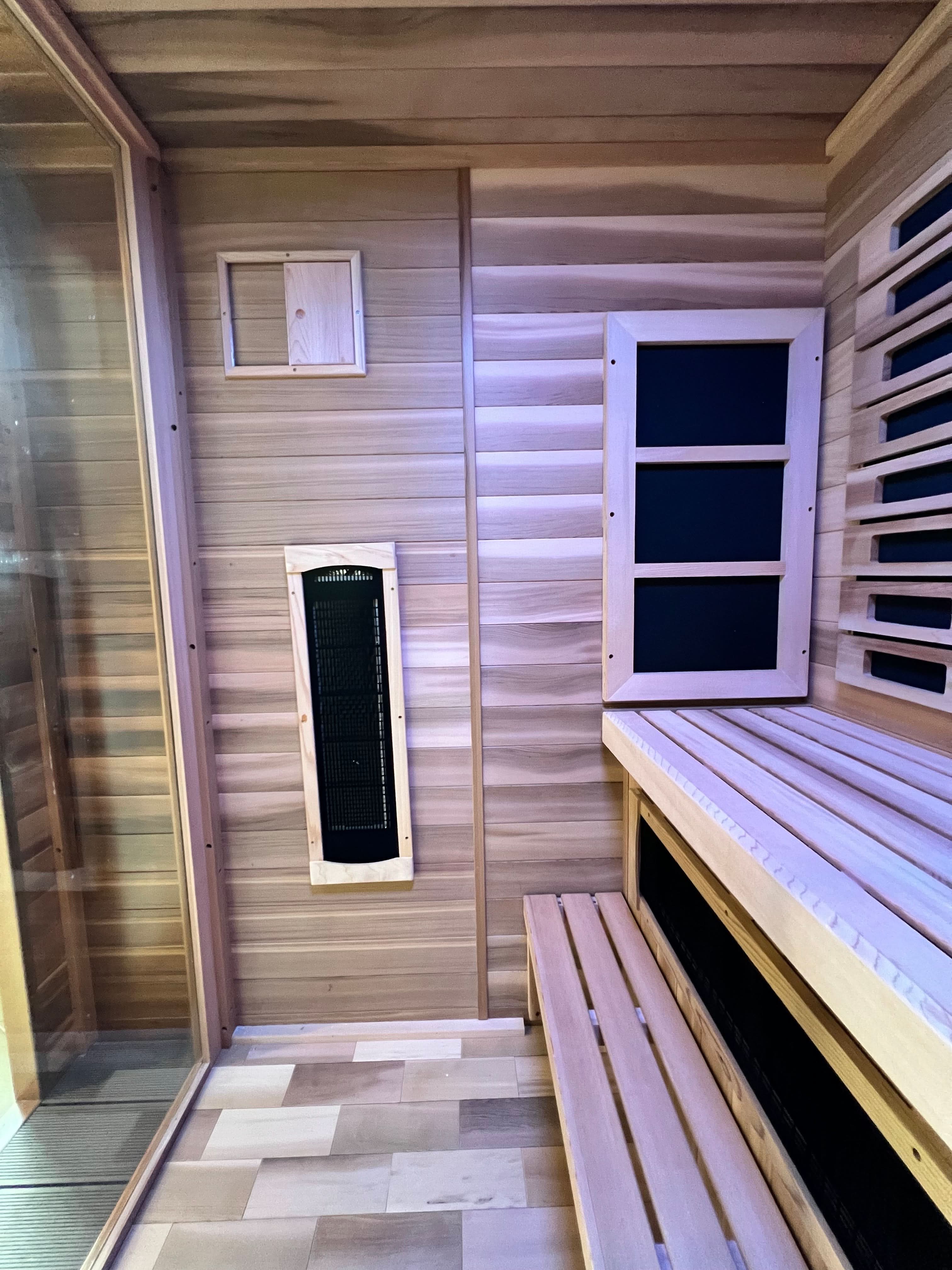 Golden Designs Saunas Golden Designs Visby 3 Person Outdoor-Indoor PureTech™ Hybrid Full Spectrum Sauna (GDI-8223-01)