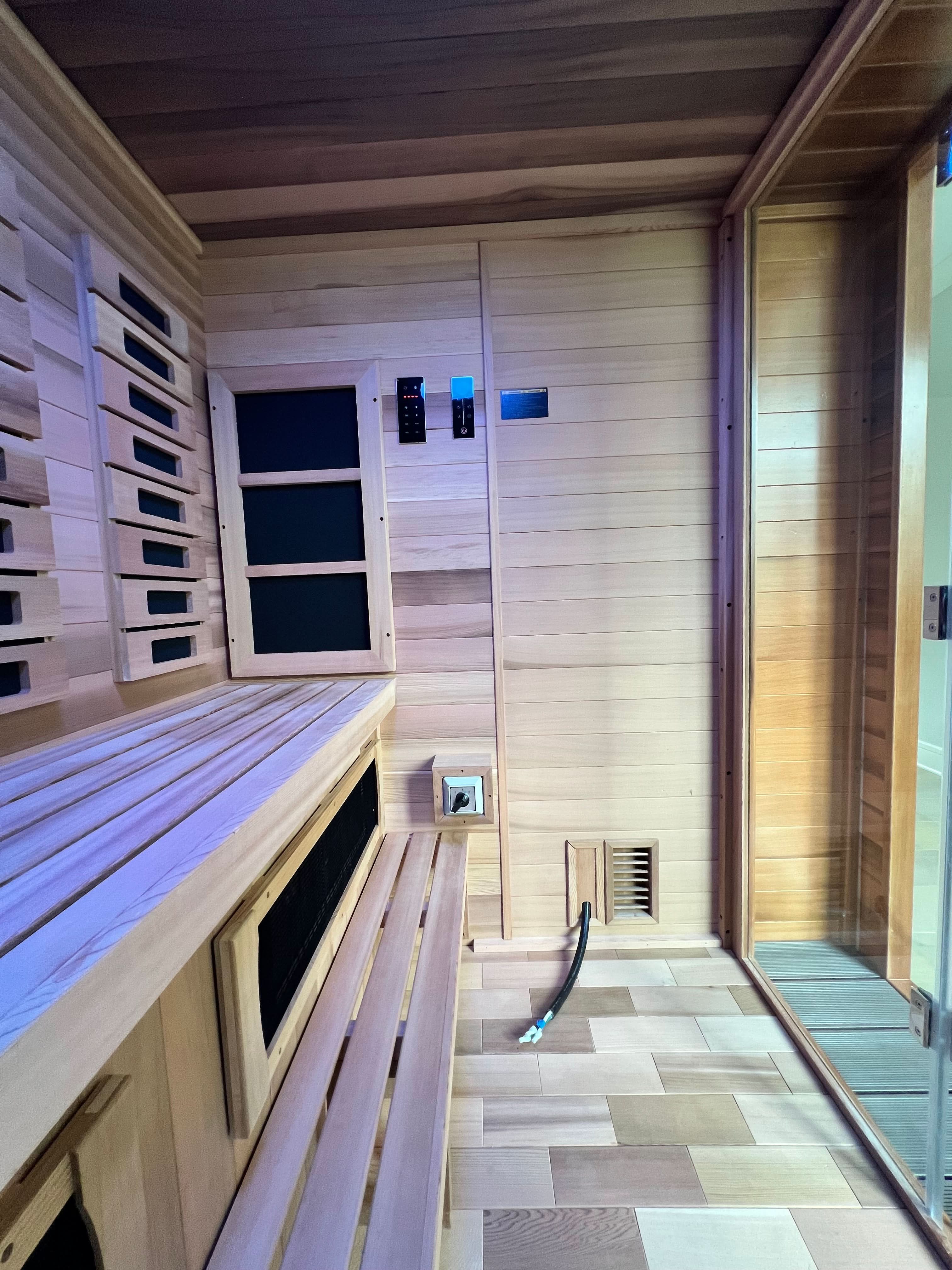 Golden Designs Saunas Golden Designs Visby 3 Person Outdoor-Indoor PureTech™ Hybrid Full Spectrum Sauna (GDI-8223-01)
