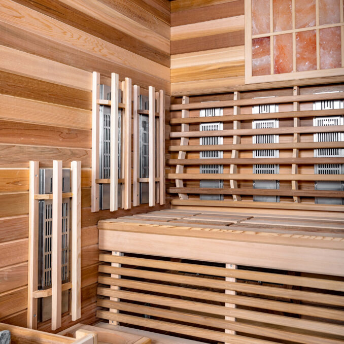 Saunacore Saunas Saunacore INFRA-CORE Premium Dual Clear Red Cedar Indoor Hybrid Sauna
