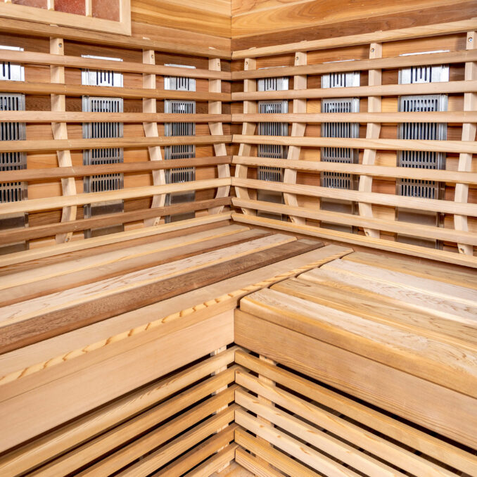 Saunacore Saunas Saunacore INFRA-CORE Premium Dual Clear Red Cedar Indoor Hybrid Sauna