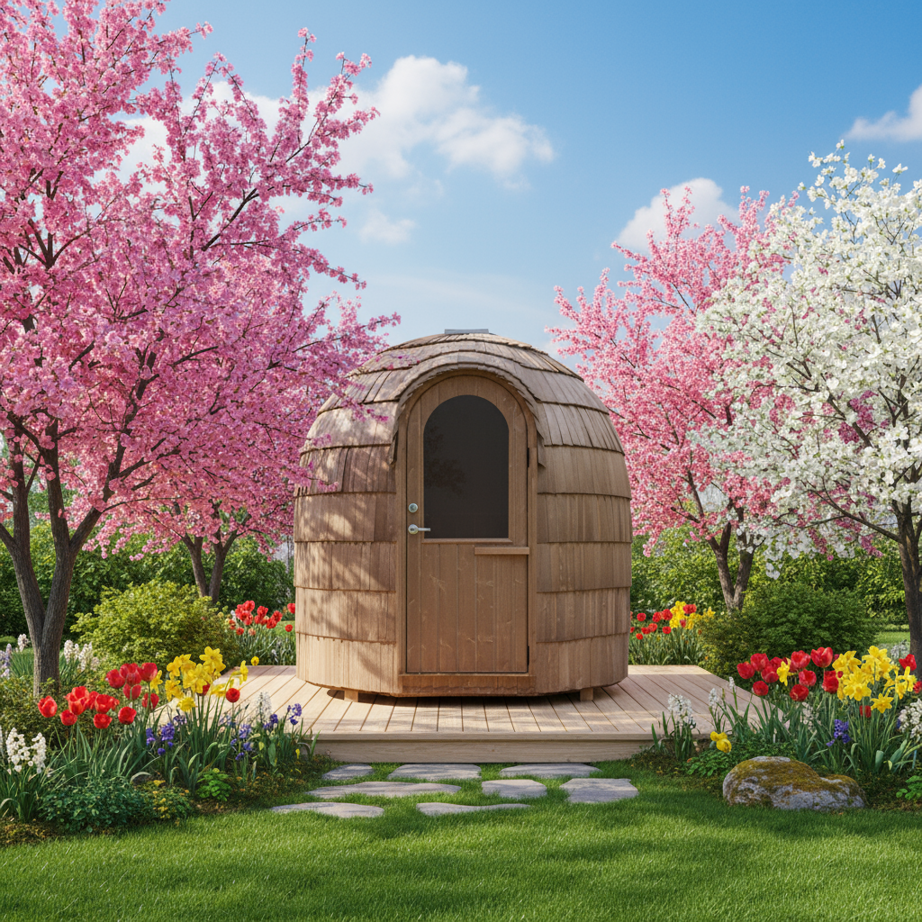 Iglucraft Saunas Hazel / Black Iglucraft Single Iglusauna 4 Person Outdoor Sauna
