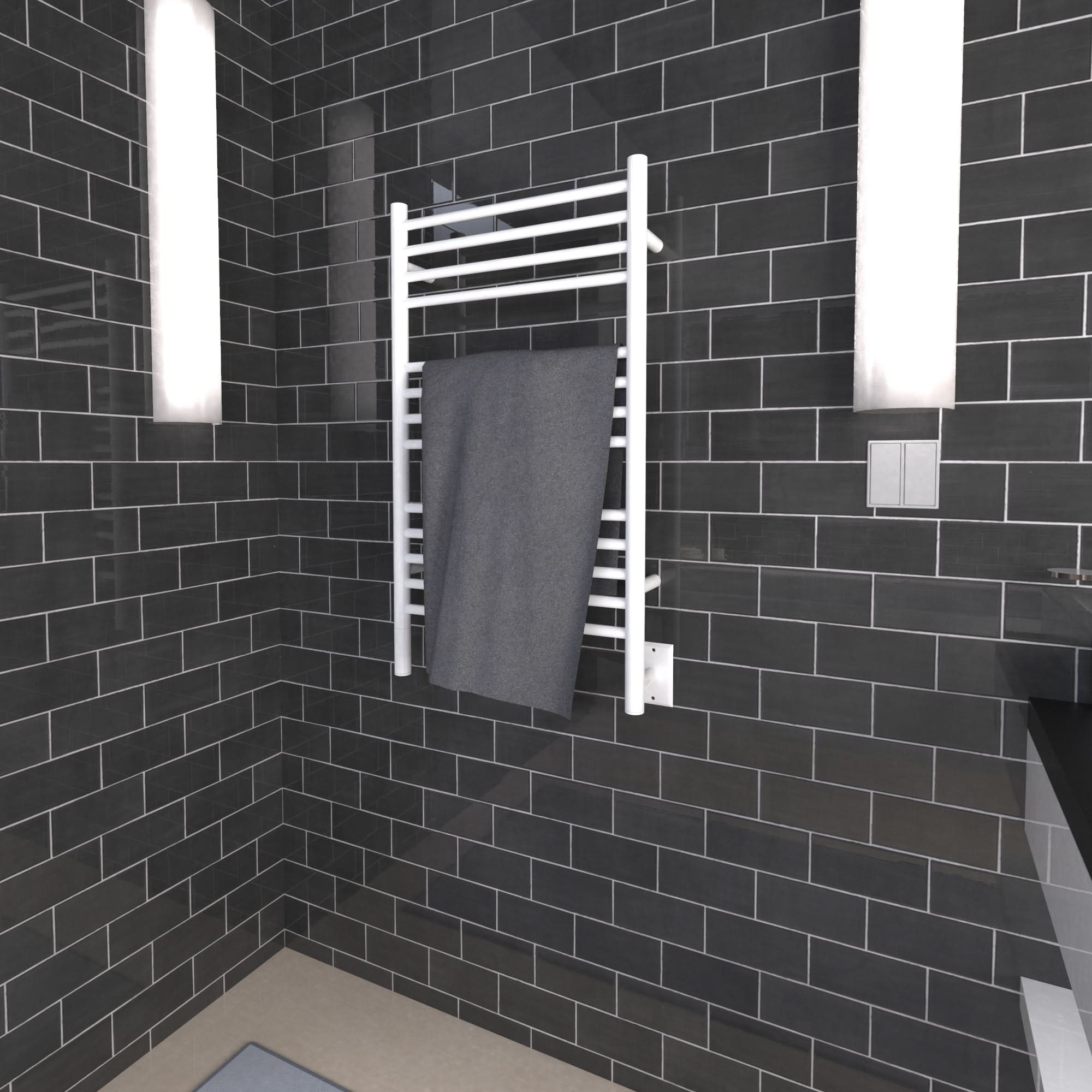 Amba Towel Racks Amba Jeeves Model C Straight 13 Bar Hardwired Towel Warmer