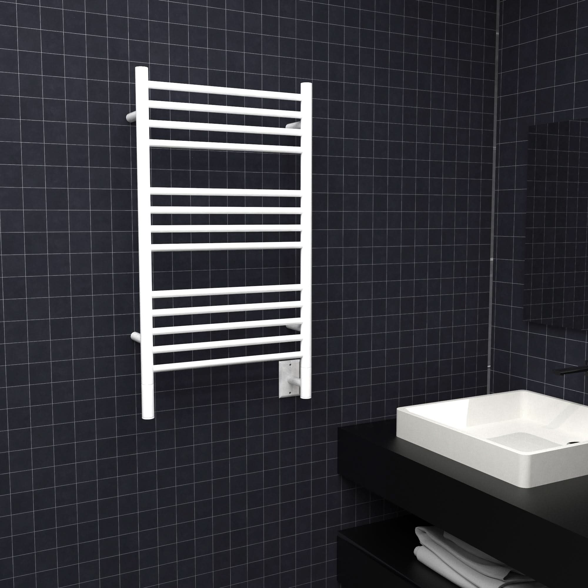 Amba Towel Racks Amba Jeeves Model C Straight 13 Bar Hardwired Towel Warmer