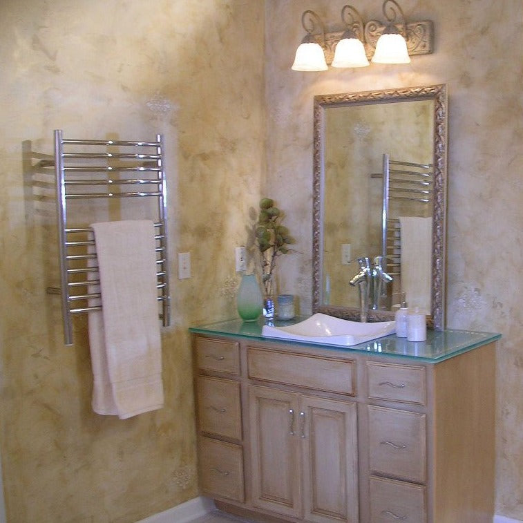 Amba Jeeves E-CURVED Heated Towel Rack - My Sauna World