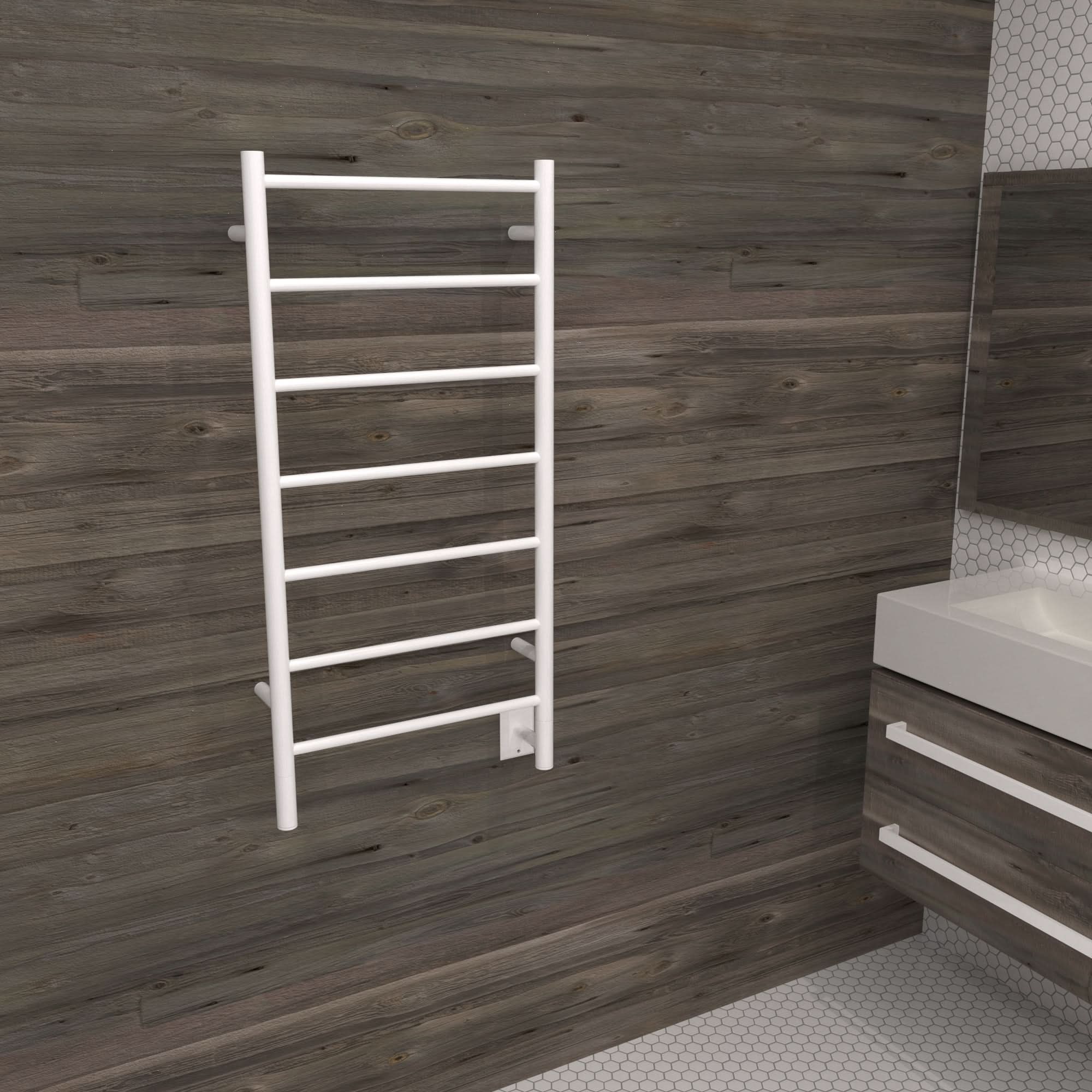 Amba Towel Racks Amba Jeeves Model F Straight 7 Bar Hardwired Drying Rack