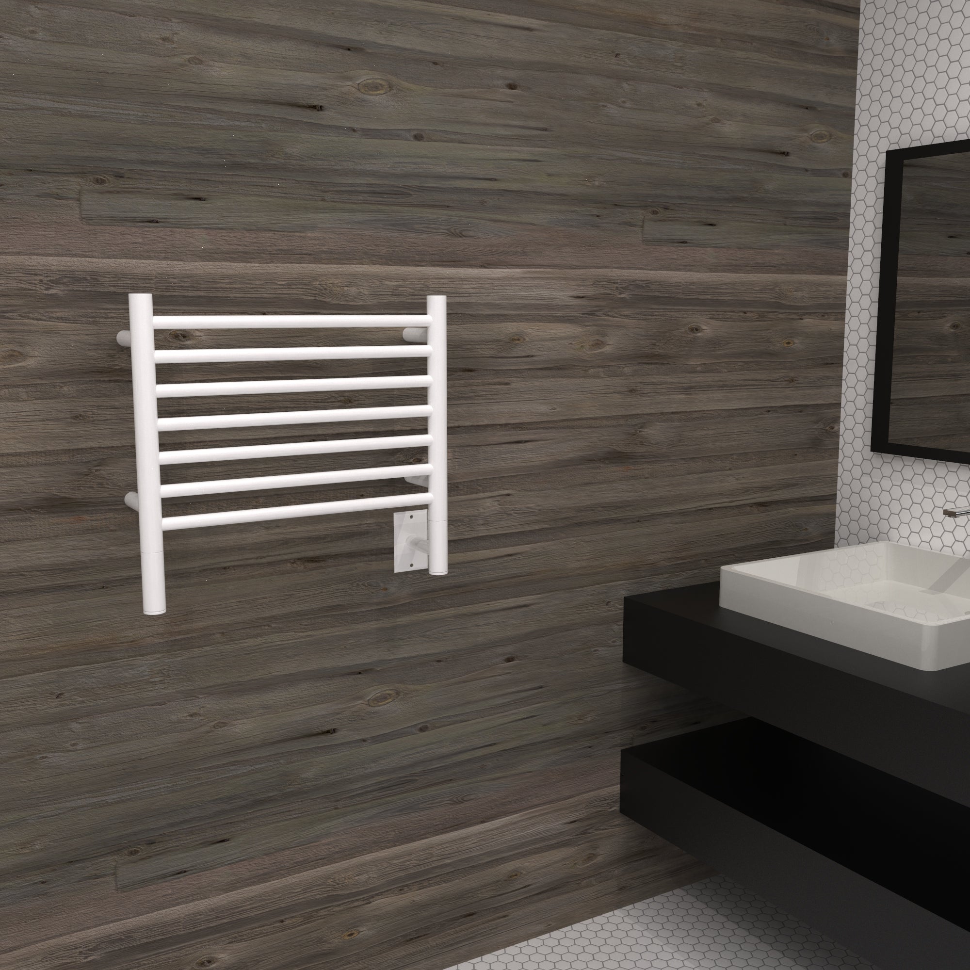 Amba Jeeves H-STRAIGHT Heated Towel Rack - My Sauna World