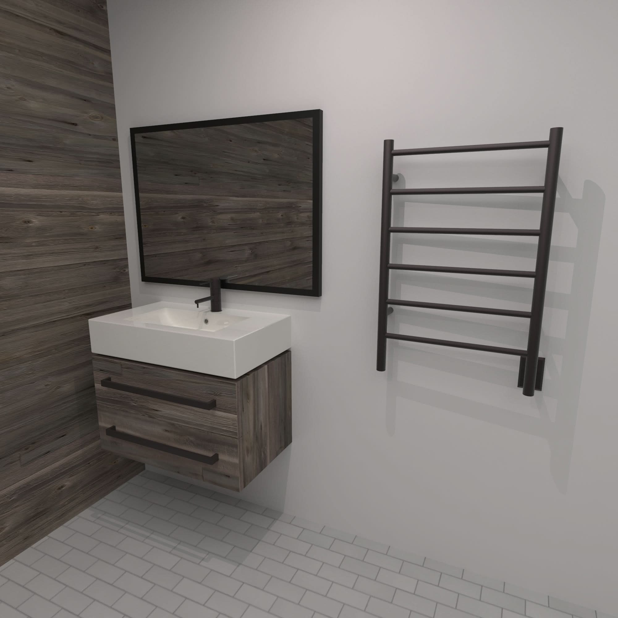 Amba Towel Racks JSO - Oil-Rubbed Bronze Amba Jeeves Model J Straight 6 Bar Hardwired Drying Rack