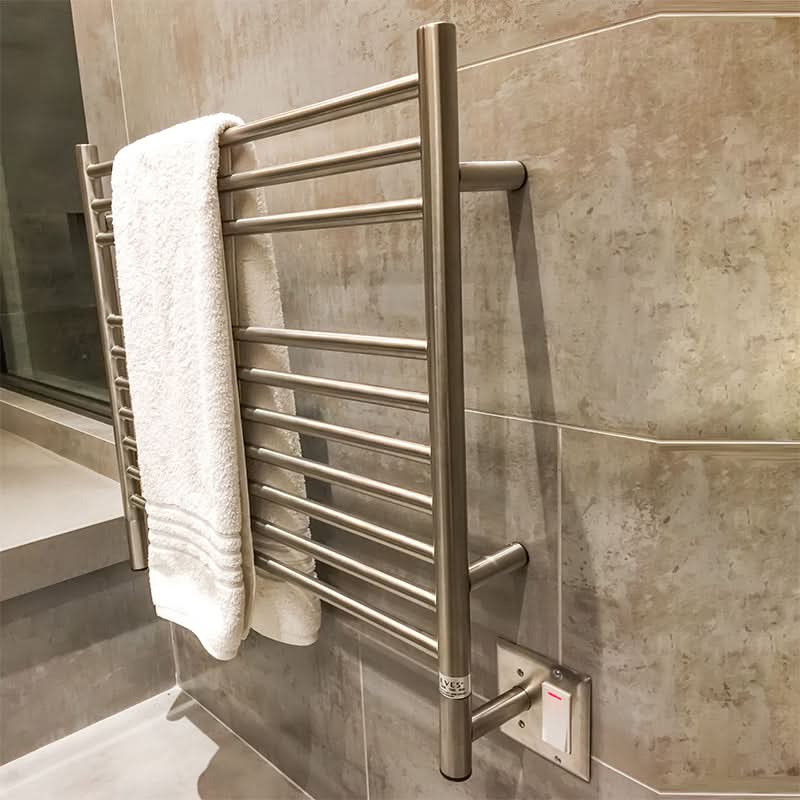 Amba Sauna Accessories Amba Jeeves Model K Straight 10 Bar Hardwired Towel Warmer
