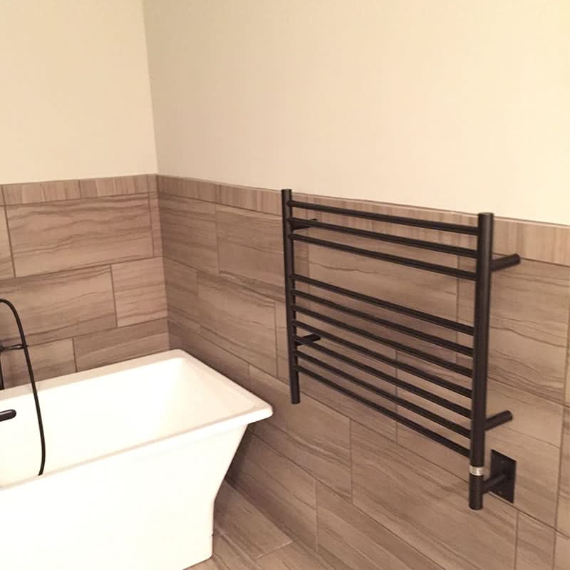 Amba Sauna Accessories Amba Jeeves Model K Straight 10 Bar Hardwired Towel Warmer