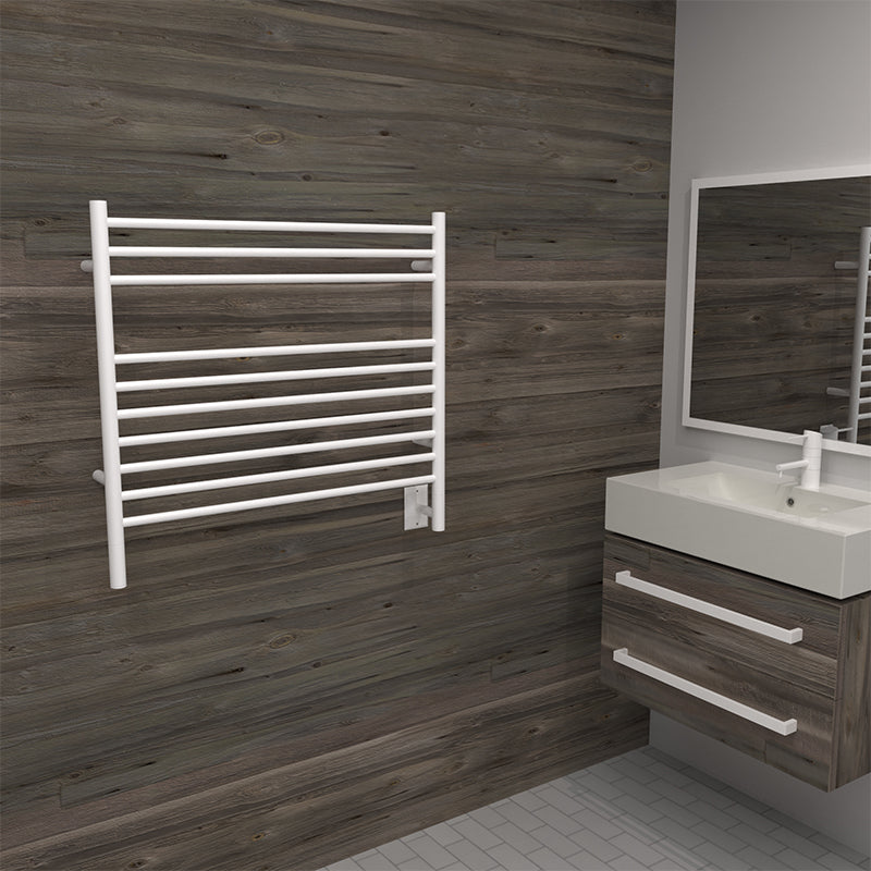 Amba Jeeves Model K Straight 10 Bar Hardwired Towel Warmer - My Sauna World