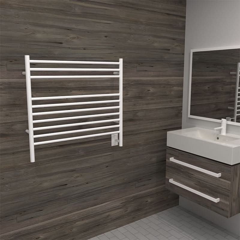 Amba Sauna Accessories Amba Jeeves Model K Straight 10 Bar Hardwired Towel Warmer