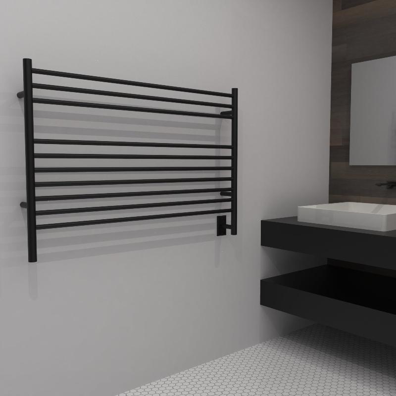 Amba Jeeves Model L Straight 10 Bar Hardwired Towel Warmer - My Sauna World