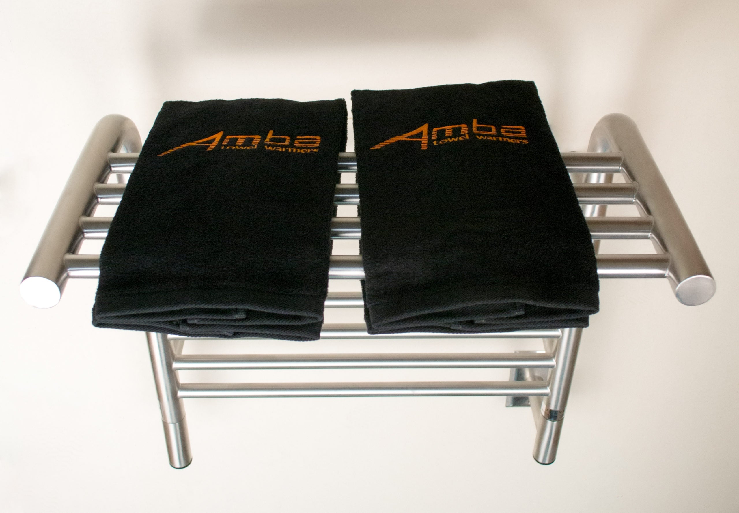 Amba Jeeves Model M Shelf 11 Bar Hardwired Towel Warmer - My Sauna World
