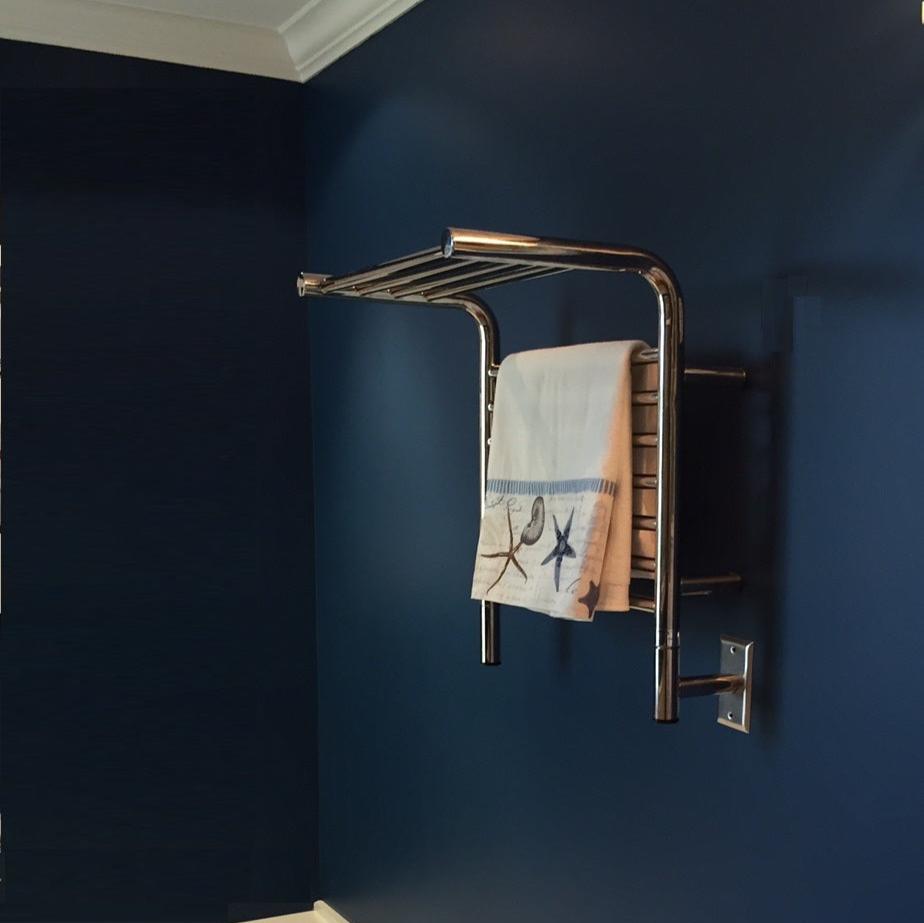 Amba Jeeves Model M Shelf 11 Bar Hardwired Towel Warmer - My Sauna World