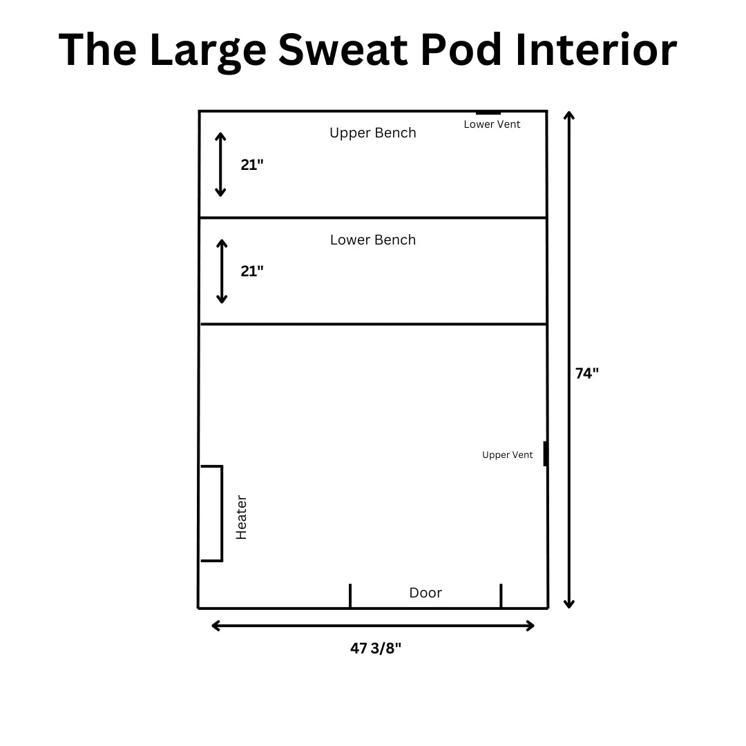 Sweat Kingdom Saunas Sweat Kingdom The Sweat Pod 2-4 Person Traditional Outdoor-Indoor Sauna Blackout Edition