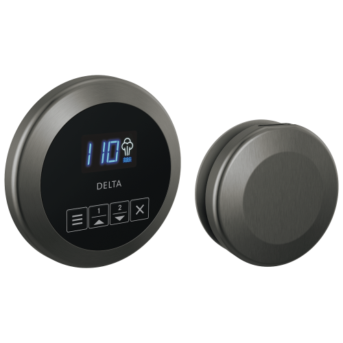 Delta Steam Shower Controls Lumicoat Black Stainless Delta SteamScape Classic Round System Control and Steam Head