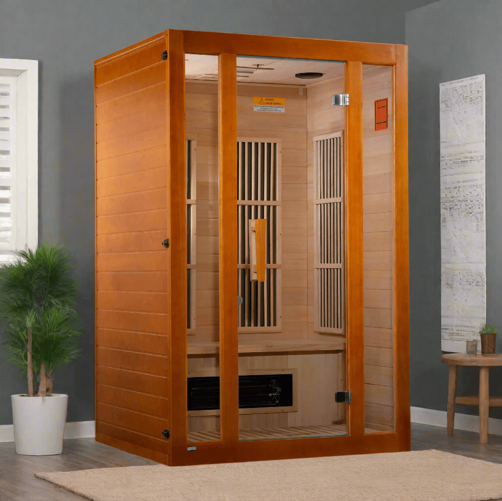 Golden Designs Saunas Golden Designs Maxxus Aspen Dual Tech 2 person Low EMF FAR IR Sauna (MX-J206-02S)