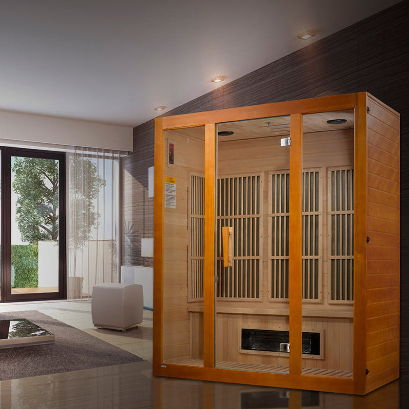 Golden Designs Saunas Golden Designs Maxxus Alpine Dual Tech 3 person Low EMF FAR IR Sauna (MX-J306-02S)