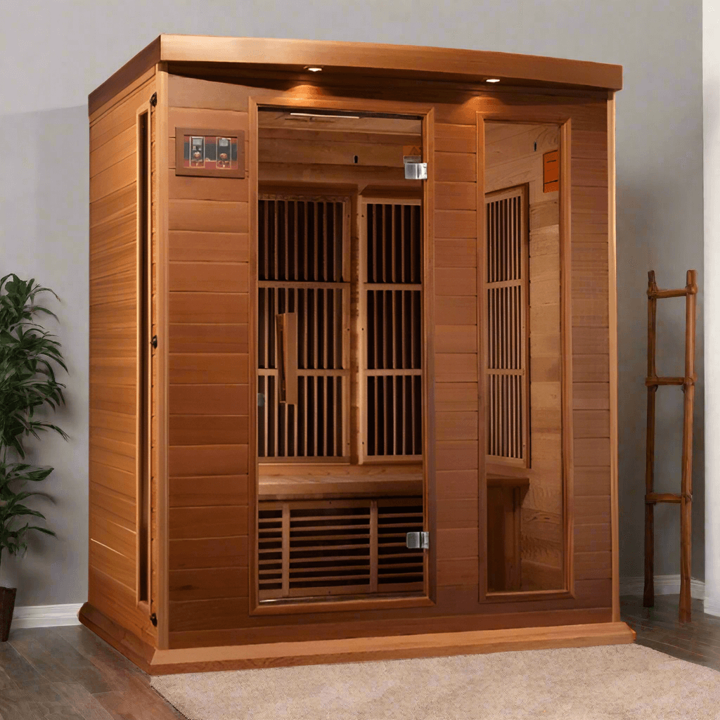 Golden Designs Saunas Golden Designs Maxxus Montilemar 3 Person Near Zero EMF FAR IR Sauna (MX-K306-01-ZF CED)