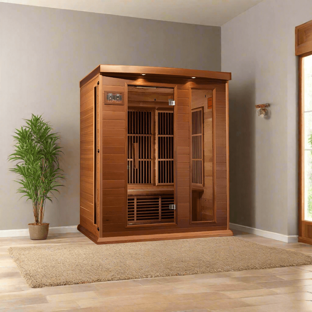 Golden Designs Saunas Golden Designs Maxxus Montilemar 3 Person Near Zero EMF FAR IR Sauna (MX-K306-01-ZF CED)