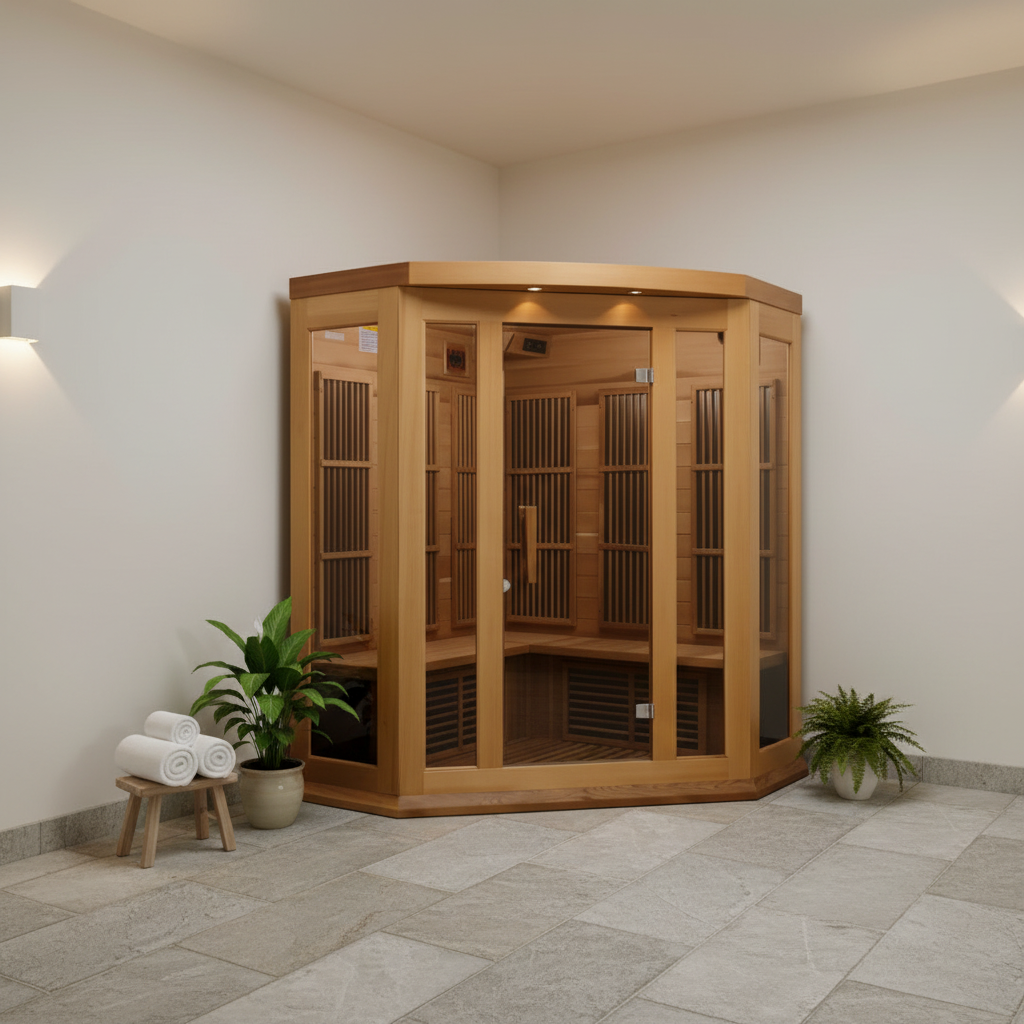 Golden Designs Saunas Golden Designs Maxxus Avignon 3 Person Indoor Near Zero EMF FAR Infrared Sauna (MX-K356-01-ZF CED)