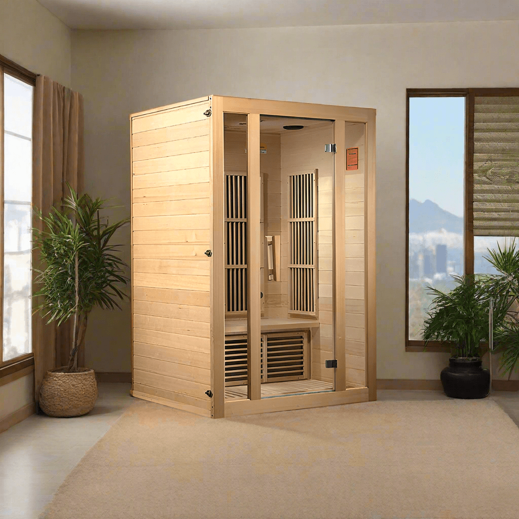 Golden Designs Saunas Golden Designs Maxxus "Seattle" 2 Person Low EMF FAR IR Sauna (MX-J206-01)