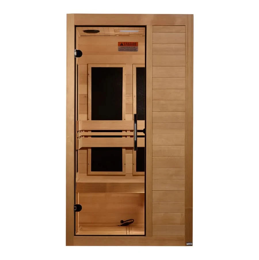 Golden Designs Saunas Golden Designs Maxxus S-Line 1 Person Low EMF FAR IR Sauna (MX-S106-01)