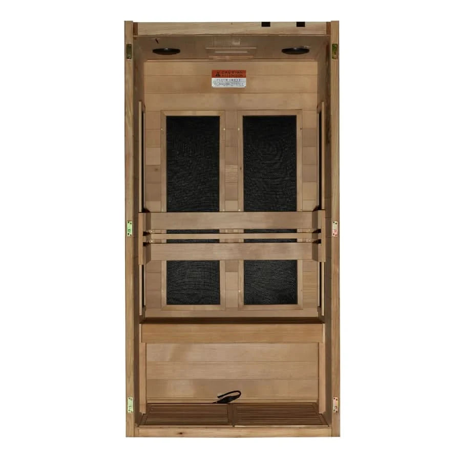 Golden Designs Saunas Golden Designs Maxxus S-Line 1 Person Low EMF FAR IR Sauna (MX-S106-01)
