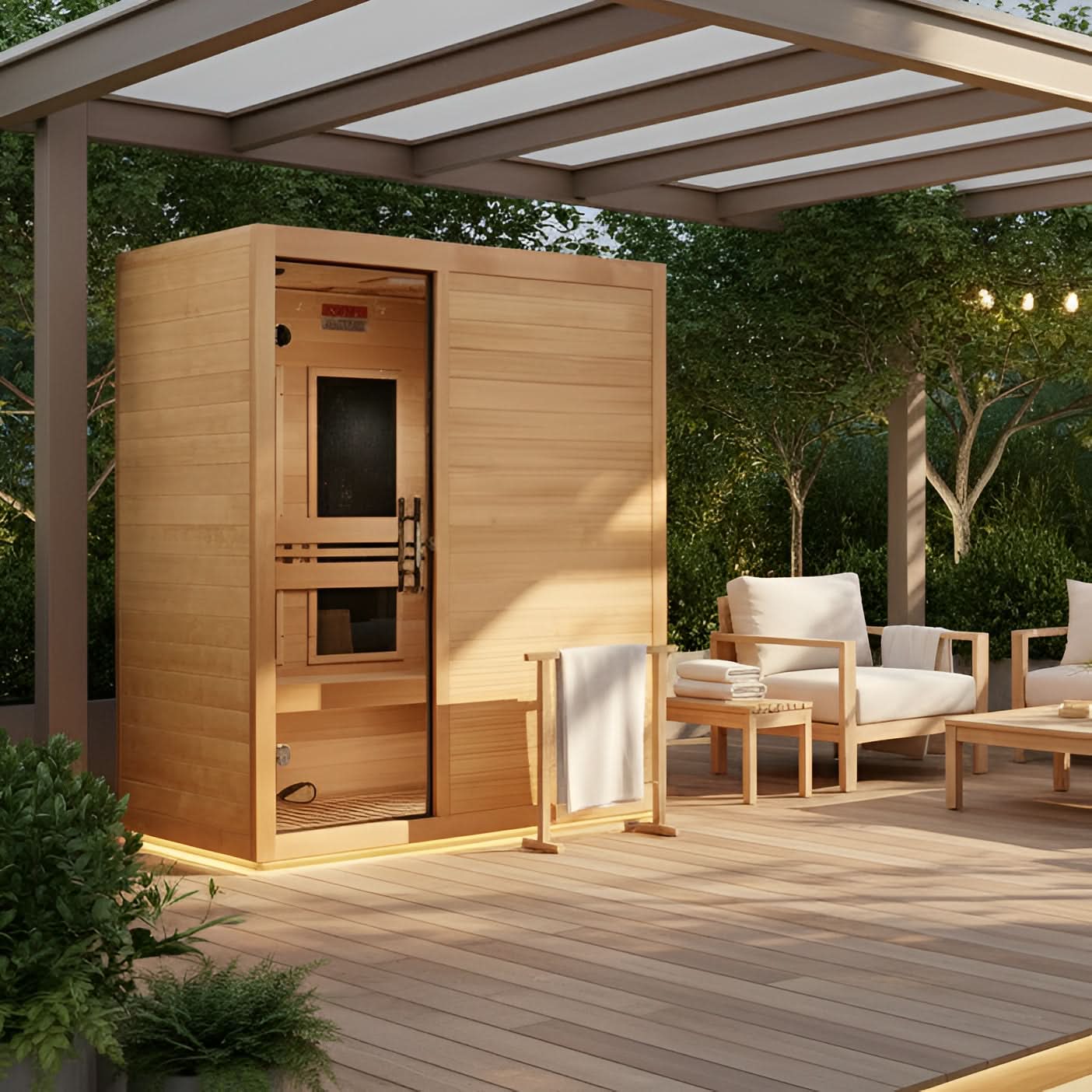 Golden Designs Saunas Golden Designs Maxxus "S-Line" 3 Person Low EMF FAR IR Sauna (MX-S306-01)