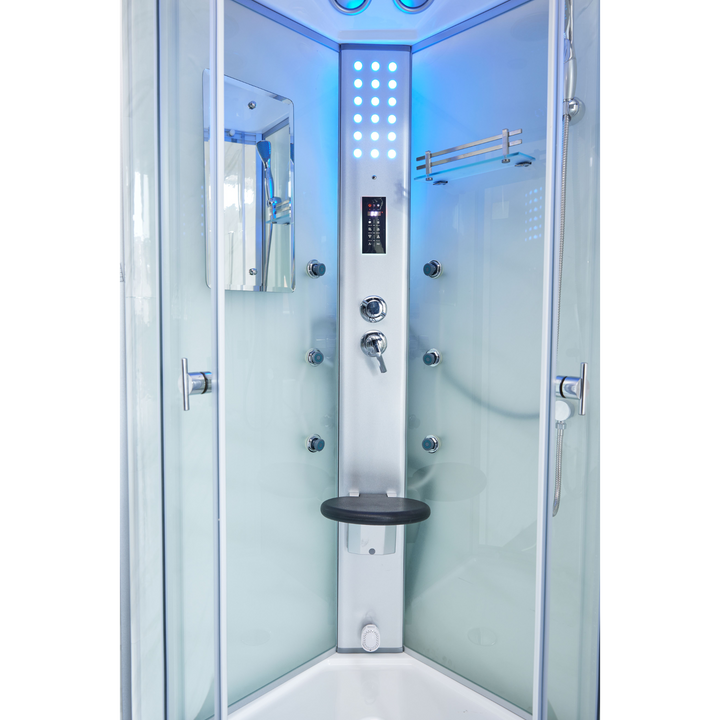 Mesa Showers Mesa WS-9090C 1 Person Corner Steam Shower - 36"L x 36"W x 85"H