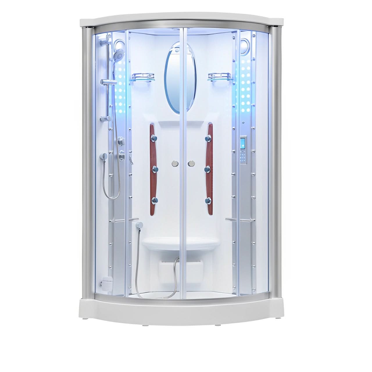 Mesa Showers Mesa WS-801A 1 Person Corner Steam Shower - 42"L x 42"W x 85"H