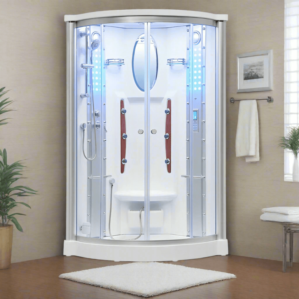 Mesa Showers Mesa WS-801A 1 Person Corner Steam Shower - 42"L x 42"W x 85"H